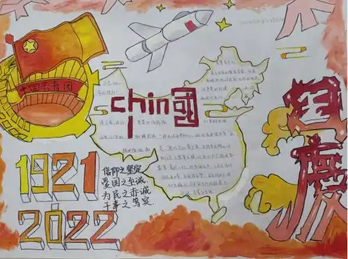 山东现代学院板报铭初心,永远跟党走