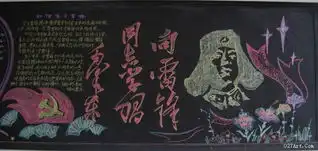学雷锋黑板报图片粉笔