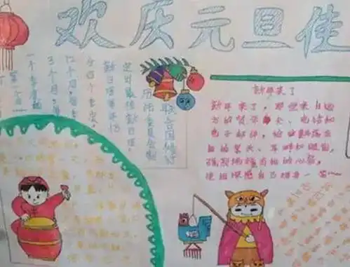 元旦手抄报内容一年级