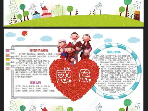 感恩节小报感恩父母环保读书电子手抄报模板图片下载