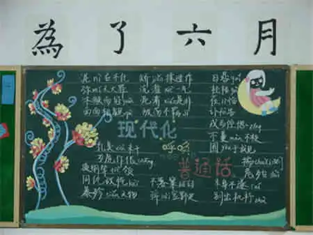 推广普通话黑板报说普通话