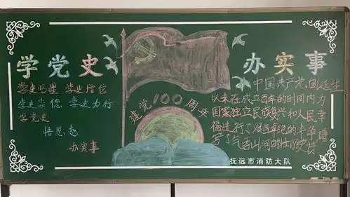 庆建党百年绘时代风采佳木斯市消防救援支队开展主题黑板报展评活动