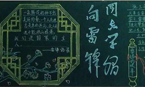 关于雷锋黑板报内容学习