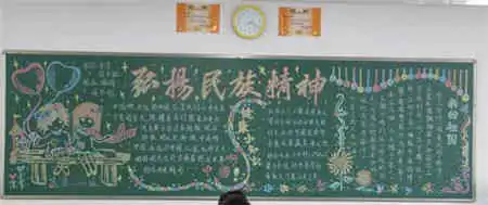 传承民族精神黑板报巴渝