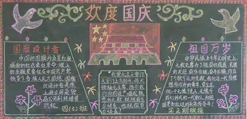 2020年国庆节黑板报图片高一年级3张