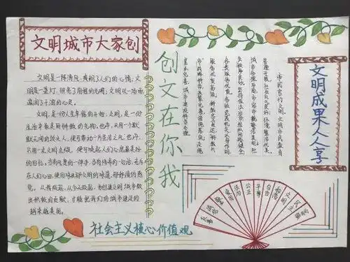 创文明城市,我们在行动创文手抄报作品展