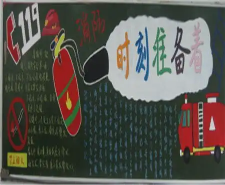 关于消防的黑板报模板分