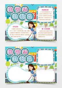 我劳动我快乐劳动节小报手抄报模版word模板下载docx格式熊猫办公