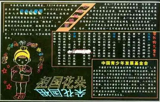 六一儿童节黑板报打开留守儿童的心灵之窗