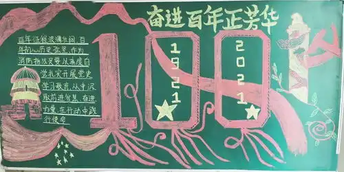 庆建党百年展蓝焰风采牡丹江消防救援支队主题黑板报展播评选活动
