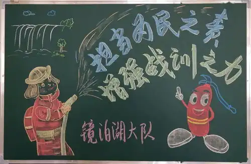 庆建党百年展蓝焰风采牡丹江消防救援支队主题黑板报展播评选活动