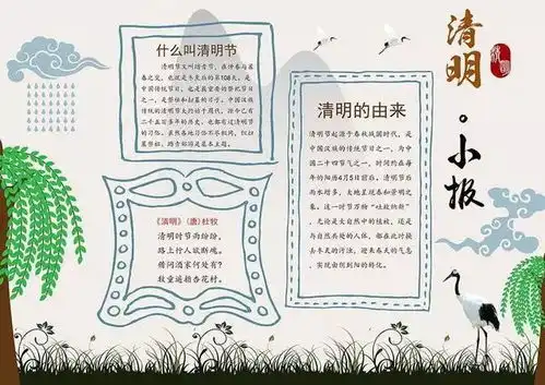 2018年清明节手抄报设计,既简单又漂亮