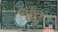 防震减灾手黑板报