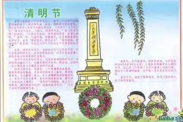 优秀清明节黑板报作品图片烈士事迹诗歌清明