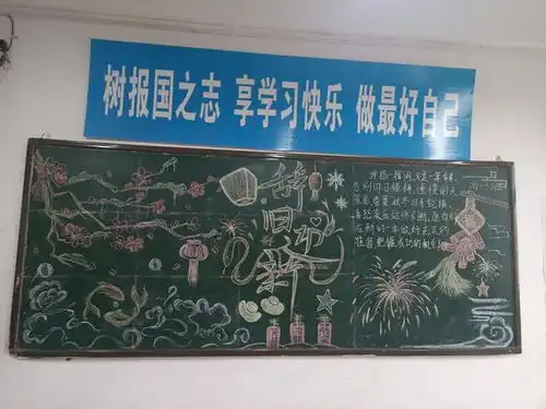 元旦特刊郑州优胜实验中学高一年级的板报惊艳来袭