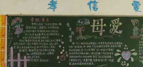 母亲节黑板报萱草母亲花