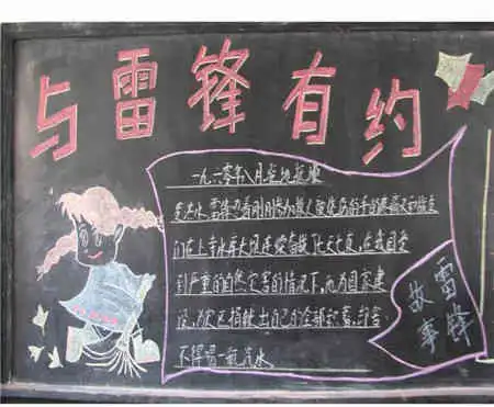 学雷锋黑板报学雷锋,做有道德的人