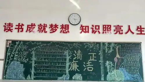 西安市汉都第一学校开展清廉主题黑板报评比活动