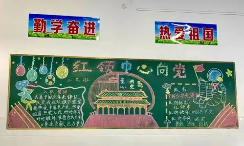 连城镇中心小学纬二路校区开展有关红领巾主题板报活动