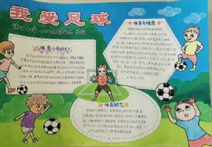五边形怎么画图片足球手抄报模板图片,内容简单好画漂亮