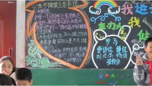 心理健康快乐黑板报设计心理健康快乐黑板报图片查字典板报网