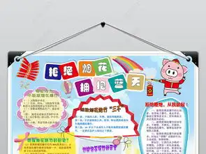 春节环保小报安全燃放烟花爆竹拥抱蓝天新年手抄报小报图片模板下载