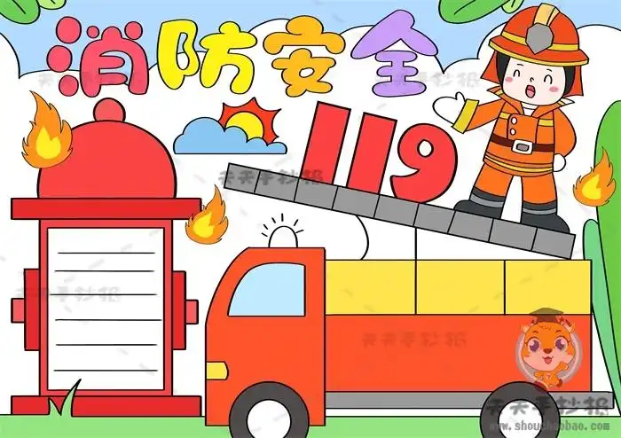 消防安全手抄报模板