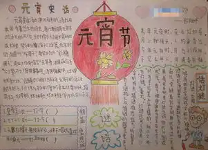 元宵节手抄报一年级画