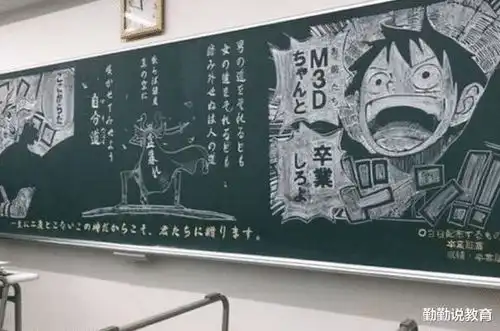 初中生黑板报火了,在黑板上画出昨日青空,犹如贴上去的壁纸