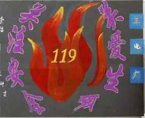 消防安全黑板报关注安全