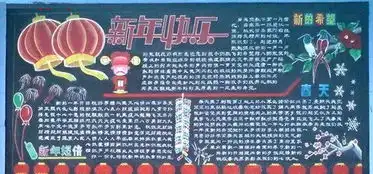 节日黑板报简单黄烟