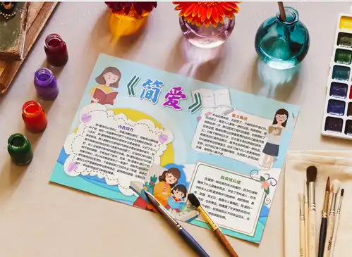 简爱读书手抄报读书日小报word模板下载熊猫办公