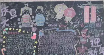 2016庆祝元旦黑板报