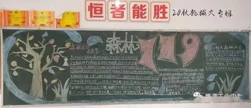 与爱同行感恩与消防主题黑板报评比活动