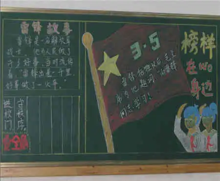 学雷锋黑板报学习雷锋好榜样