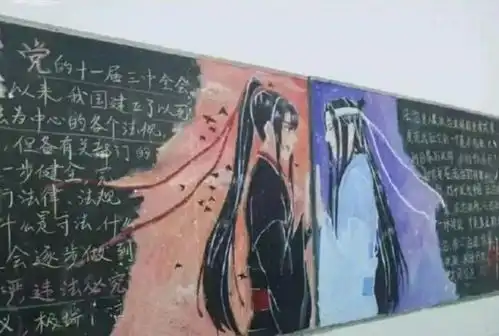 00后学生的黑板报,老师看后夸赞不已,直言是学美术的好苗子