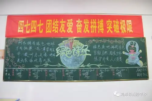 向垃圾说不诗经学校三四年级部黑板报为校园环境添彩
