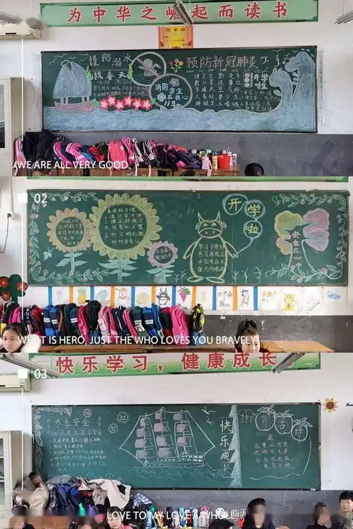 绘多彩童年,展校园风采八湖镇古沂庄小学组织开展黑板报创意展评活动