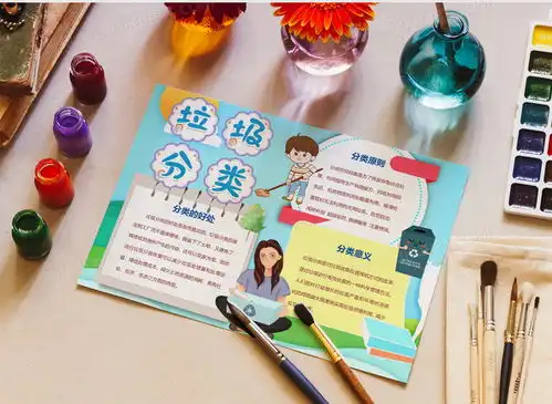 垃圾分类文明卫生保护环境手抄报word模板下载垃圾分类