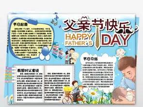 关于父亲节的图片手抄报