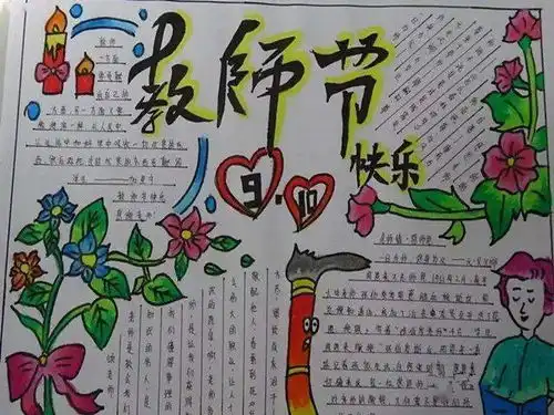 教师节香坊区图书馆眼中的您手抄报作品展