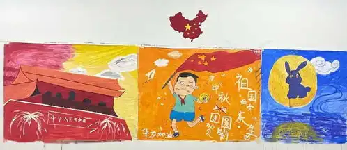 现代服务业学院开展当中秋遇到国庆板报评比活动