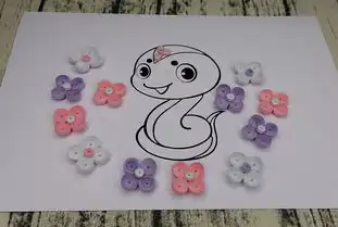 教你手工制作创意衍纸画,万万没想到用衍纸做的小蛇如此可爱哟