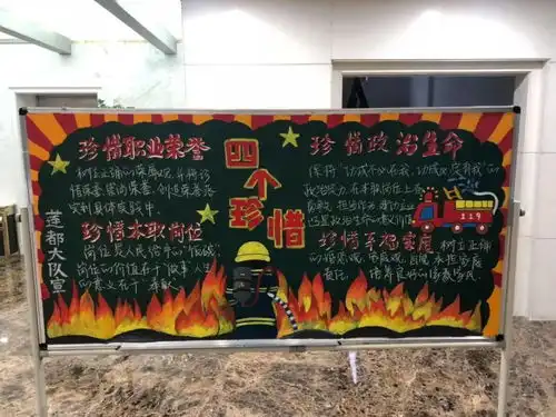 学习正当时丽水消防举办四个珍惜黑板报创作比赛