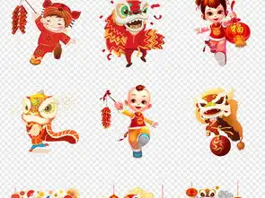 2019猪年新年元旦快乐舞狮拜年png素材图片下载png透明元旦丨春节丨元宵免抠大全编号18984452