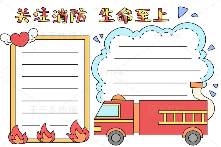 消防安全手抄报模板