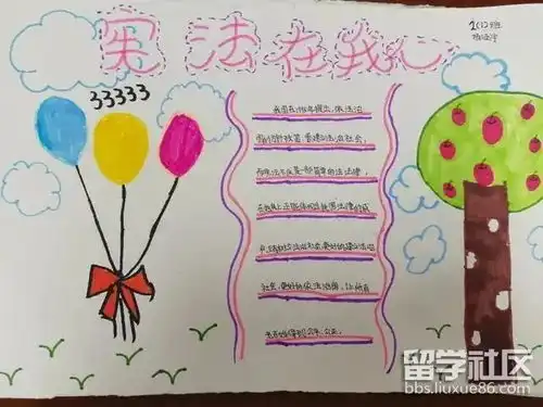 学宪法讲宪法手抄报简单又漂亮精选5张
