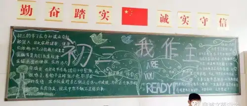 初三来了聊城文苑中学2016级黑板报展示