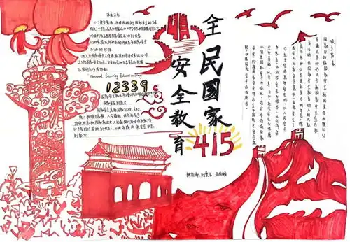总体国家安全观创新引领十周年第二青年社区分党委开展国家安全教育主题手抄报设计活动