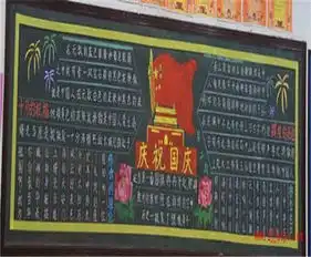 国庆黑板报标题黑板